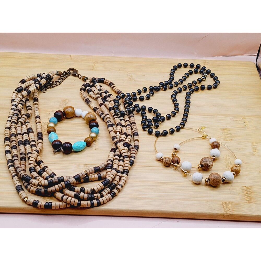 Vintage Bulk Jewelry Sale BOHO Wood Natural Organic Items